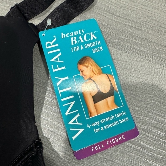 Vanity Fair Wire Free Smoothing Black 40C Full Figure Bra - Picture 7 of 8